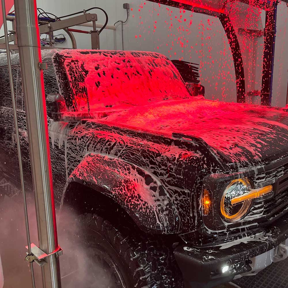 Ford Bronco going through tunnel